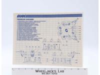 Cobra Terror Drome Blueprint/Instruction Original 1986 GI Joe Vintage