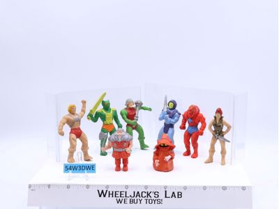 Lot of 8 Rubber Erasers He-Man Masters of the Universe MOTU 1984 Panosh Place