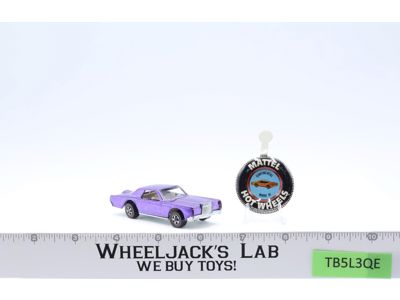 Custom Continental Mark III Purple 1968 Mattel Redline Hot Wheels RL Button NICE