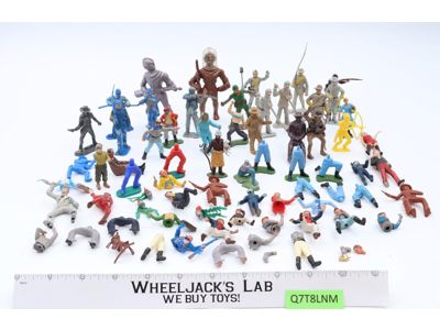 Lg. LOT Toy Soldiers Plastic Lead Elastolin Made in England Variety Vintage