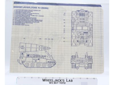 Bridge Layer (Toss 'N Cross) 1985 ORIGINAL Instructions/ Blueprints G.I. Joe