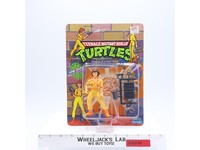 April O'Neil Orange Stripes Turtles TMNT 1990 Playmates Action Figure NEW SEALED