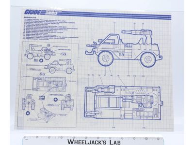 Eliminator 1988 ORIGINAL Instructions/Blueprints G.I. Joe Hasbro Action Figure