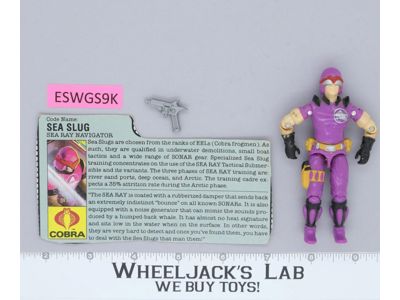 Sea Slug V1 100% Complete G.I. Joe 1987 Hasbro Vintage Action Figure