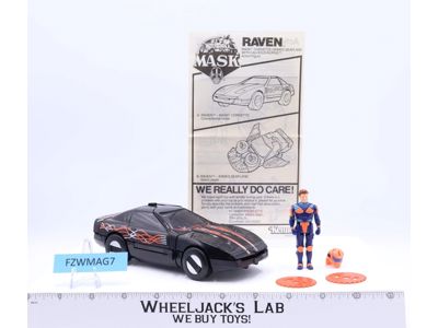 Raven W/Calhoun Burns 100% Complete 1986 MASK M.A.S.K. Kenner Action Figure