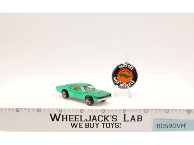 Custom Dodge Charger Green 1968 Mattel Hot Wheels Redline RL w/ Button NICE!