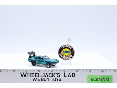 Mighty Maverick Aqua 1969 Mattel Redline Hot Wheels Vintage RL w/ Button & Wing