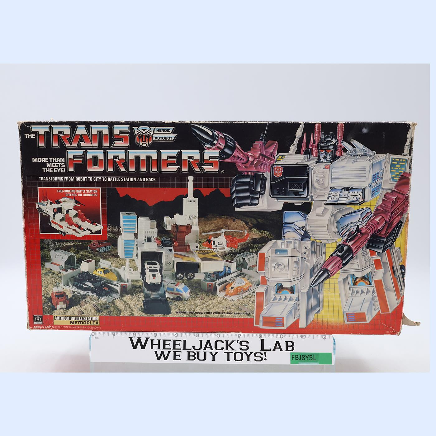 Metroplex RT W/BOX & INSERT 100% Complete 1985 Vintage G1 Transformers Figure