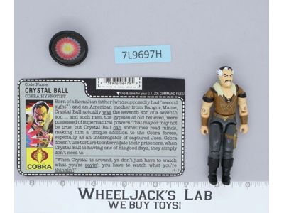 Crystal Ball V1 100% Complete G.I. Joe 1987 Hasbro Vintage Action Figure