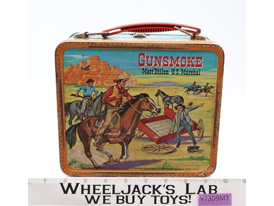 Gunsmoke Matt Dillon U.S. Marshall Metal Lunch Box ONLY 1959 Aladdin Ind Vintage