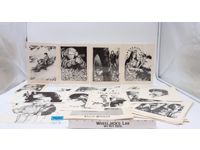 Starsky & Hutch LOT Artwork Drawings 1970's David Soul Paul Michael Glaser