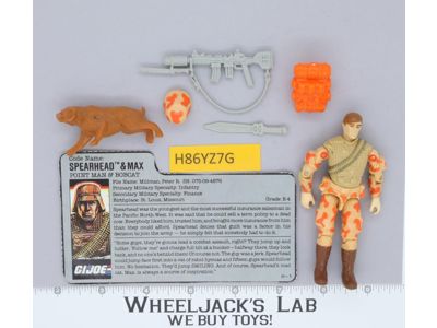 Spearhead & Max V1 100% Complete G.I. Joe 1988 Hasbro Vintage Action Figure