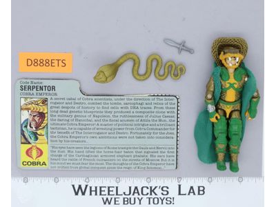 Serpentor V1 100% Complete G.I. Joe 1986 Hasbro Vintage Action Figure