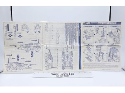 Rolling Thunder 1988 ORIGINAL Instructions / Blueprints G.I. Joe Hasbro Vehicle