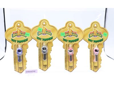 Lot of 4 Key Toppers Mighty Morphin Power Rangers 1994 Saban NEW SEALED