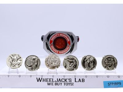 Morpher Belt Buckle w/ 6 Coins Mighty Morphin Power Rangers 1995 Bandai Works!