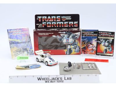 Jazz UNUSED STICKERS W/BOX 100% Complete Boxed 1985 Vintage G1 Transformers