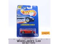 Lamborghini Diablo RED Hot Wheels #5672 Mattel Die Cast 1990 NEW MOSC