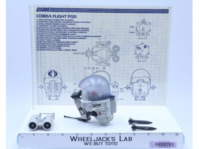 Flight Pod 100% Complete G.I. Joe 1985 Hasbro Vintage Action Figure Vehicle