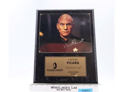 Capt. Jean-Luc Picard Star Trek Generations AUTOGRAPHED Plaque #451/995