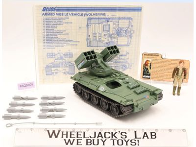 Wolverine W/Cover Girl Complete GI Joe 1983 Hasbro Vintage Action Figure Vehicle