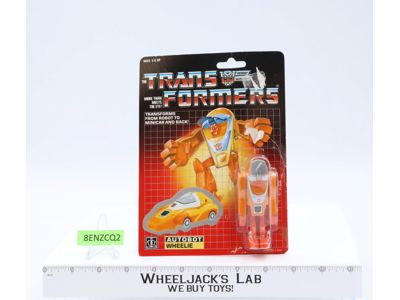 Wheelie 100% Complete W/CARDBACK & BUBBLE 1986 G1 Transformers Action Figure