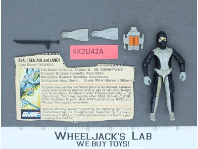 Torpedo V1 100% Complete G.I. Joe 1983 Hasbro Vintage Action Figure