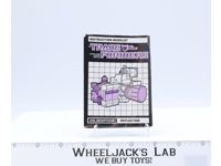 Reflector Action Figure Instruction Manual Booklet 1985 Hasbro G1 Transformers