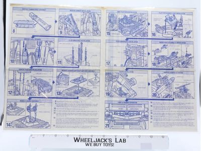 G.I. Joe General 1991 ORIGINAL Instructions/ Blueprints Hasbro Action Figure