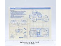 Tiger Sting 1988 ORIGINAL Instructions / Blueprints G.I. Joe Hasbro Vehicle