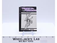 Shrapnel Action Figure Instruction Booklet Manual 1984 Vintage G1 Transformers