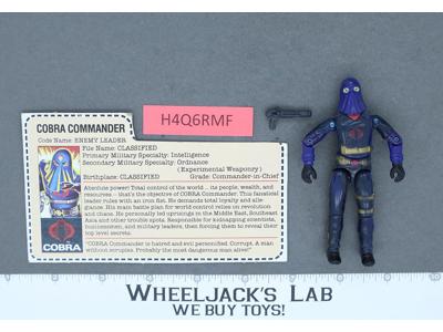 Cobra Commander V2 100% Complete G.I. Joe 1984 Hasbro Vintage Figure