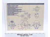 Cobra Flight Pod 1985 ORIGINAL Instructions Blueprints G.I. Joe Hasbro Vehicle