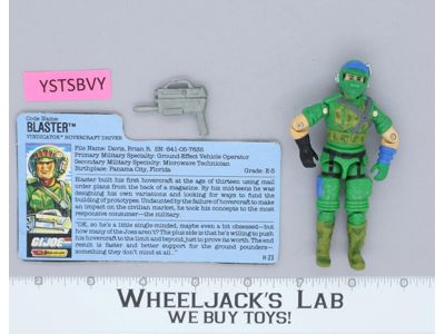 Blaster V1 100% Complete G.I. Joe 1987 Hasbro Vintage Action Figure