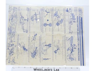 Dragonfly 1983 ORIGINAL Instructions / Blueprints G.I. Joe Action Figure