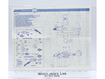Tiger Rat 1988 ORIGINAL Instructions / Blueprints G.I. Joe Hasbro Action Figure