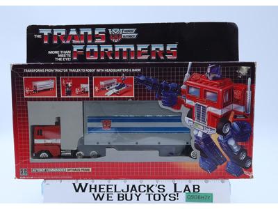 Optimus Prime W/BOX & INSERT 100% Complete 1984 Vintage G1 Transformers Figure