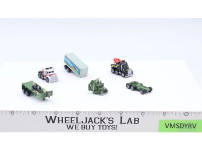 Lot of 3 Semi Trucks W/ 2 Trailers 1988-89 Vintage Galoob Micro Machines