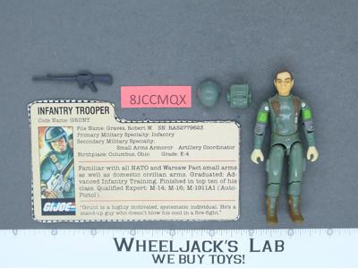 Grunt V1.5 Swivel Arms 100% Complete G.I. Joe 1982 Hasbro Vintage Action Figure