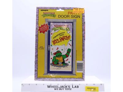 Party Door Sign Teenage Mutant Ninja Turtles TMNT 1988 Unique NEW SEALED