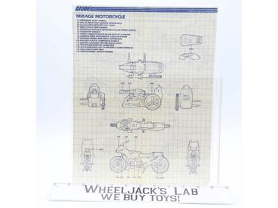 Silver Mirage Motorcycle 1985 ORIGINAL Instructions/ Blueprints G.I. Joe Hasbro