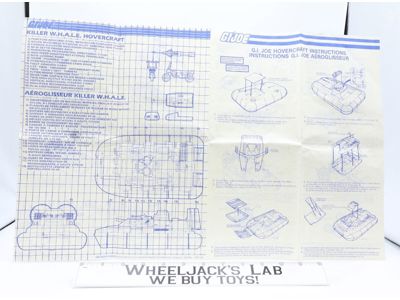 Killer Whale Hovercraft 1984 ORIGINAL Instructions / Blueprints G.I. Joe Vehicle