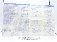 Killer Whale Hovercraft 1984 ORIGINAL Instructions / Blueprints G.I. Joe Vehicle