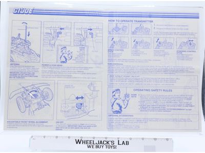 G.I. Joe Crossfire ORIGINAL Instructions/ Blueprints Hasbro Action Figure