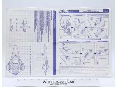 Phantom X-19 Stealth Fighter 1989 ORIGINAL Instructions Blueprints G.I. Joe