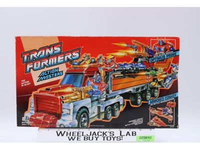 Action Masters Optimus Prime W/Box & Insert UNUSED STICKERS 1990 G1 Transformers