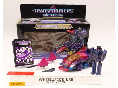 Roadgrabber Pretender 100% Complete W/BOX 1988 Vintage G1 Transformers Figure