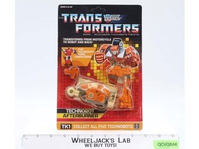 Afterburner G1 Transformers 1987 Hasbro Vintage Action Figure UNPUNCHED MOSC