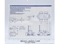 Weapons Transport 1985 ORIGINAL Instructions/ Blueprints G.I. Joe Hasbro Vehicle