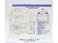 Multi-Purpose Attack Vehicle VAMP 1982 ORIGINAL Instructions Blueprints G.I. Joe